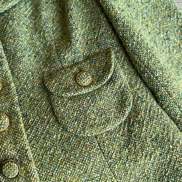 LOFT - Vintage Green Tweed Jacket - SZ 6 - Picture 2 of 11